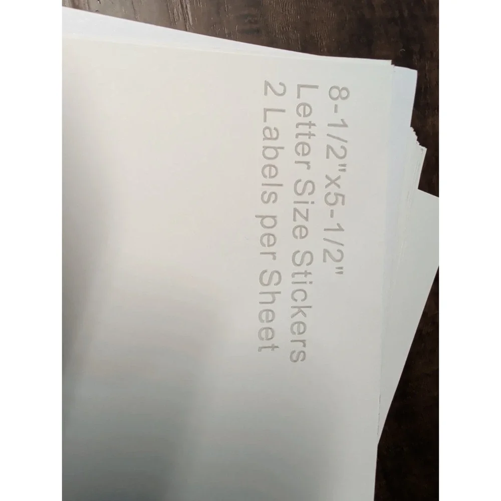 8.5 x 5.5 Shipping Labels 2 Per Laser & Inkjet Adhesive Approx. 128 Sheets